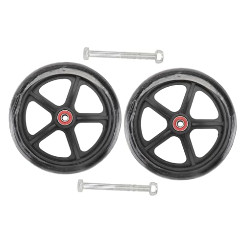 Uonlytech 2pièces Lot De Roues Avant Solides Pour Fauteuil à Roues Capacité De Charge Renforcée Roulements à Billes Pour Rotation Fluide Remplacement Fiable Pour Fauteuils Manuels Coloris No