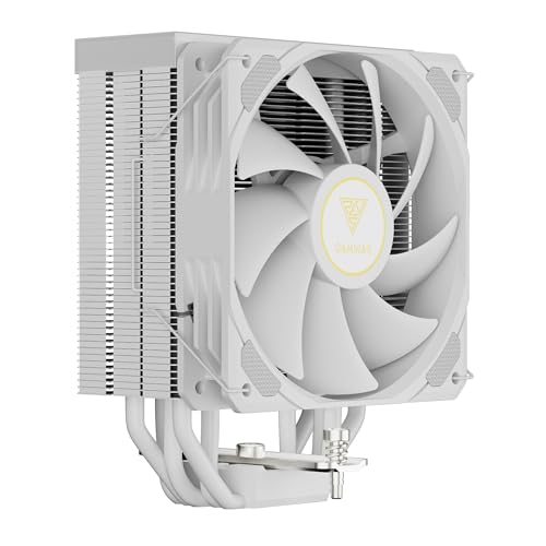 Image of Gamdias Boreas M2-51D WH CPU Cooler 120mm Fan, CPU Temperature Fan Speed Display | Support AMD & Intel CPU Socket AM5, AM4 / LGA 1700, 1200, 1151, 1150 / PWM Case Fans /72.94CFM Air Flow / 5 Heat Pipes