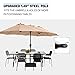 SUPERJARE 13FT Outdoor Umbrella for Patio, Double sided Pool Umbrellas with Fade Resistant Canopy, Large Table Umbrella for Deck, Market, Backyard - Beige