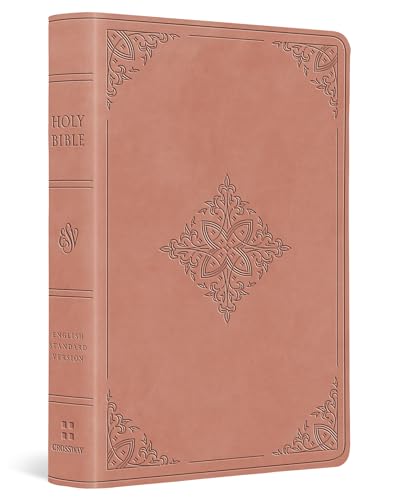 ESV Value Large Print Compact Bible (TruTone, Blush Rose, Fleur-de-lis Design)