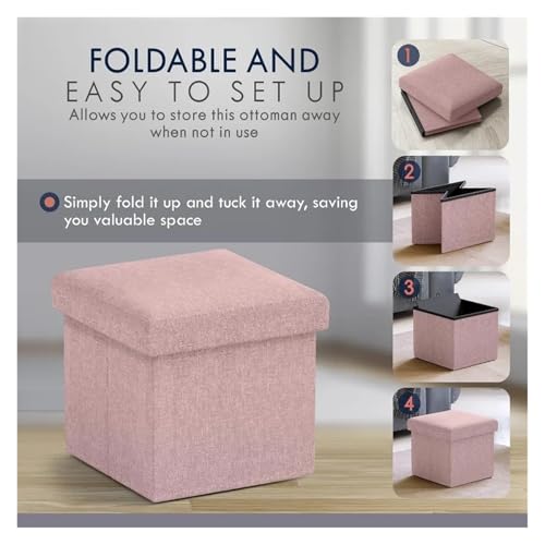 Tabouret de Repos Pliable et Pouf de Rangement Multifonctionnel - 8