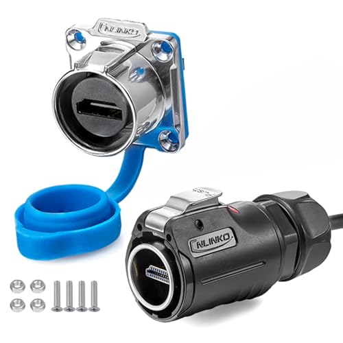 CNLINKO LP-24 HDMI�R�l�N�^ �h��HDMI�ڑ��� 1���[�g�� 4K HD �h���P�[�u�� �p�l���}�E���g���Z�v�^�N�� �\�P�b�g IP68 �h���ڑ��� �I�[�f�B�I�r�W���A���@��p
