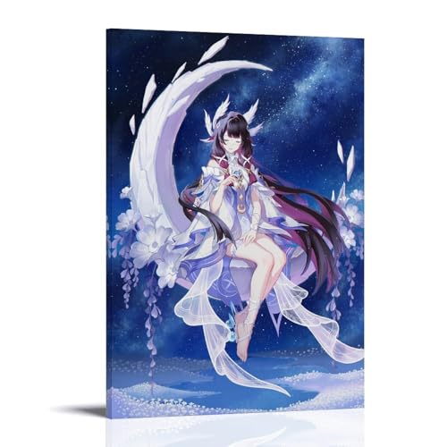 ZHNGYJNDE Genshin Impact Columbina Game Character Art - Decorazione moderna per camera familiare, 40 x 60 cm