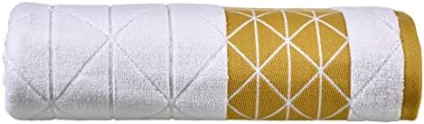 Olivia Rocco Towels Inca Super Soft Cotton Towel Luxury Diamond Jacquard Hand Bath Sheet Bathroom Hotel Collection, Hand Towel Grey/Pink