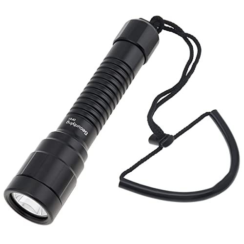 Securitying Df01 Scuba Diving Light, 1500 Lumens Mechanical Twist On/Off Underwater 150M Recreational Technical Diving Safety Flashlight, 9 Degrees Narrow Beam Ip68 Waterproof Submarine Dive Torch #TOP16