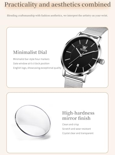 Image of OLEVS Womens Watches Classic Dress Female Wristwatch Ladies Stainless Steel Lady Watch