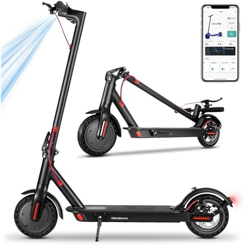 Caroma L1 Electric Scooter, Peak 630W Motor, 8.5" Big Tires, 18 Miles Range & 16 MPH, Disc Braking System and Cruise Control, Foldable Electric Scooter Adults, IPX5 Waterproof(Black) Cover