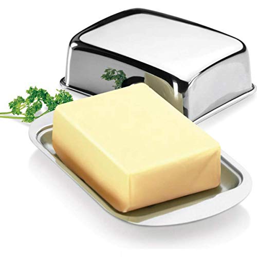 VITA PERFETTA Mantequera con Tapa de Acero Inoxidable, Almuerzo, Comida, Picnic, Cocina Cover