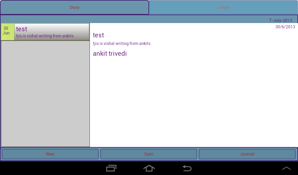 Digital Diary App on Amazon Appstore