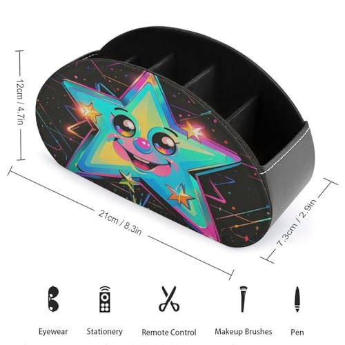 Support de télécommande en cuir à 5 compartiments pour trier vos fournitures