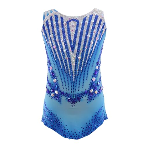 Justaucorps de gymnastique rythmique sans manches vêtement compétition fille femme