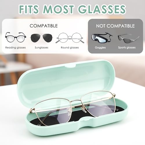 Image of 2 Pcs Plastic Eyeglasses Cases, Portable Transparent Eye Glasses