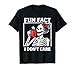 Fun Fact I Don't Care Skeleton Girl Coffee Red Bow T-Shirt