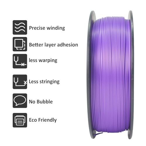 Image of Geeetech Purple PLA 3D Printer Filament, 1kg Spool (2.2lbs), Upgrade Tidy Winding Tangle-Free, 1.75mm Dimensional Accuracy + /- 0.02 mm, 3D Printing Filament Fits for Most FDM 3D Printers