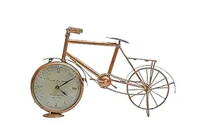 Royal Craft Palace Timeless Charm on Wheels Iron Metal Cycle Table Clock - 4