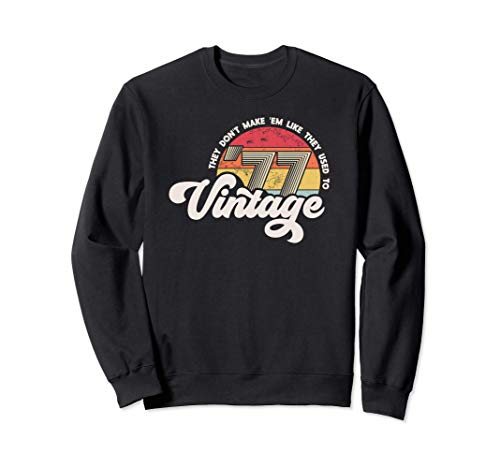 Vendimia 1977, Retro, Regalo de 44 cumpleaños Sudadera