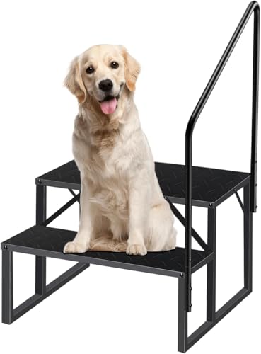 Leiter 2 Stufen mit Handlauf, rutschfeste Stahl Wohnwagen Trittstufe Poolleitern, Tragbare Trittleiter Für Wohnmobile mit Fünf Rädern, Haushaltsleiter Outdoor RV Stufenleiter