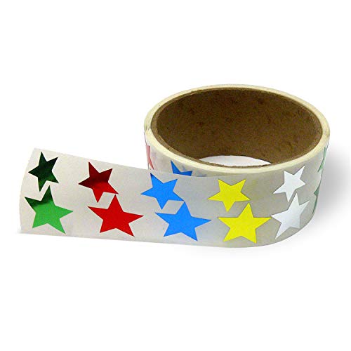 Autocollants métalliques en forme d'étoile brillants pour loisirs créatifs et scrapbooking