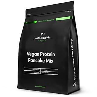 Protein Works - Preparato Per Pancake Vegani, 100% Vegetale, Colazione ad Alto Contenuto Proteico, Snack a Basso Contenuto di Zucchero, Naturale, 500g