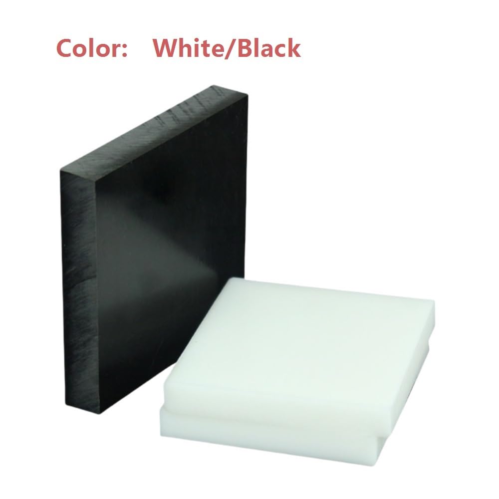 Flache POM-Platten im 4er-Pack, schwarz und weiß, mehrere Größen for CNC-Modelle(WHITE,100x100x8mm)