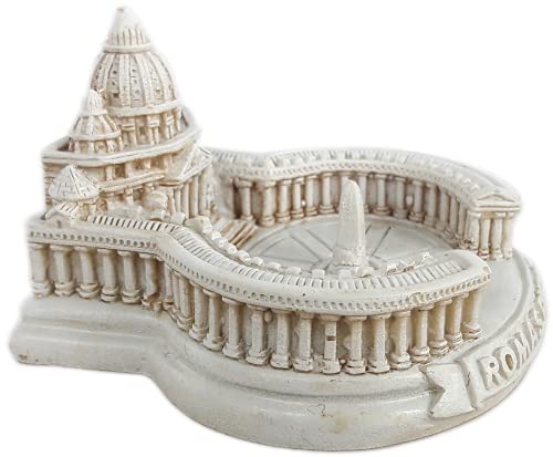 Souvenir Small Model Statue Rome Miniature St. Peter's Square&Basilica Italy Italian