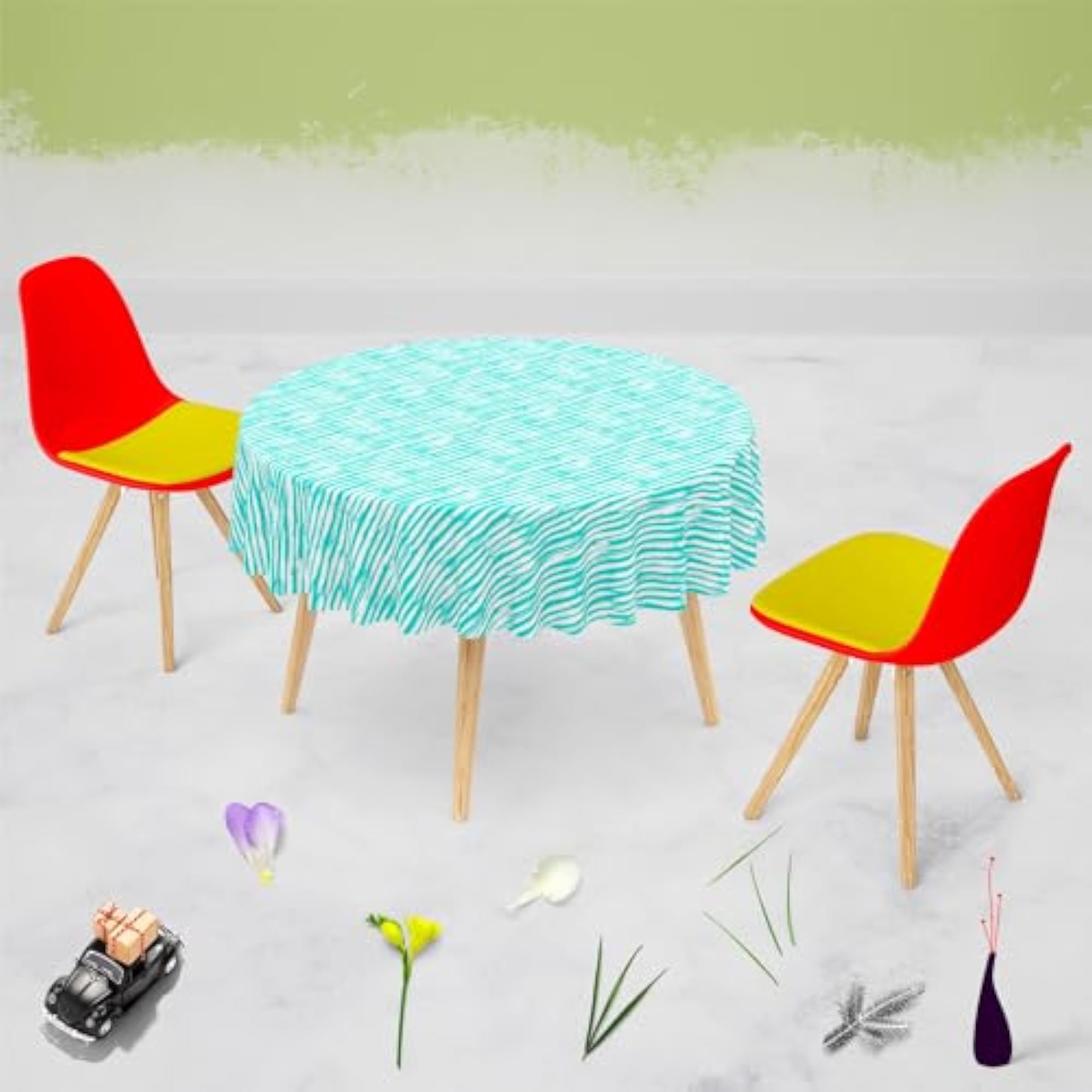 Striped Lines Table Cloth Cover for Dining & Center Table