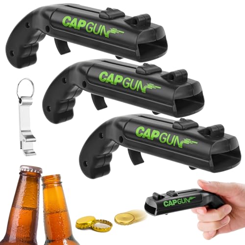 Aiqi Apribottiglie Pistola Sparatappi, 3 Pezzi Apribottiglie Birra, Divertente Apribottiglie Apribottiglie per Feste in Casa, Barbecue all'Aperto, Gioco Creativo, Partito Aiqi Apribottiglie Pistola Sparatappi, 3 Pezzi Apribottiglie Birra, Divertente Apribottiglie Apribottiglie per Feste in Casa, Barbecue all'Aperto, Gioco Creativo, Partito