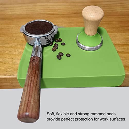 Tapis de bourrage de café de précision en silicone et bois véritable - 8