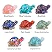 8PCS Crystal Turtle Figurine Set - Handmade Sea Turtle Resin Decor for Home, Office & Fish Tank, Healing Crystal Animal Statues for Desk, Shelf or Meditation Space (1.92