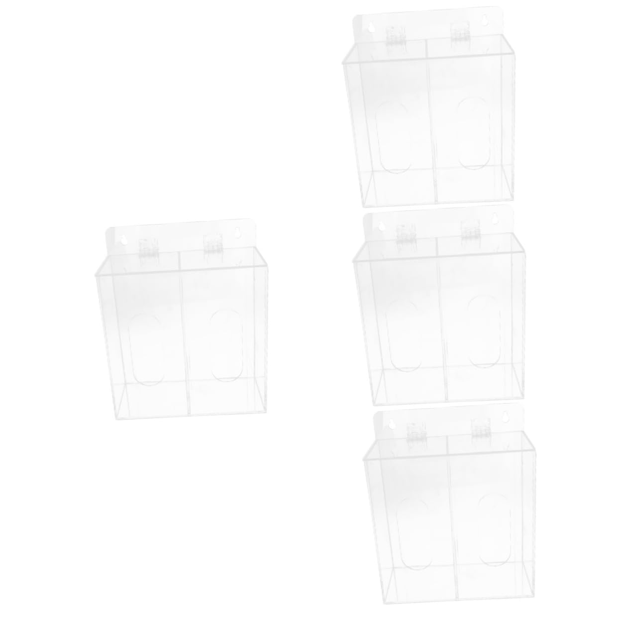 iplusmile 4piezas Dispensador De Guantes Desechables y Organizador De Pared Compartimentos Caja De Almacenamiento Acrílica Para Guantes y Solución Práctica Para Laboratorios y Hogares