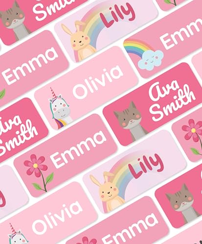 Personalized Name Labels for Kids (70 Labels) - Durable &...