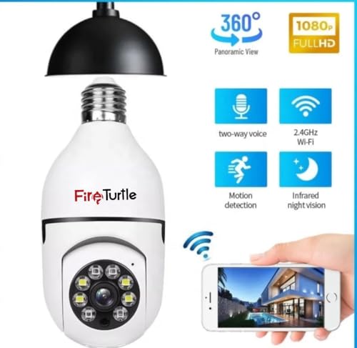 Fire Turtle Smart Security Shape 360° Camera 1080p Wireless PTZ CCTV - Easy Install Indoor Night Light Vision,Motion Sensor Lights, 24x7 Recording,Two Way Talk, Mic (R0-2) 6 41lCv1viHfL
