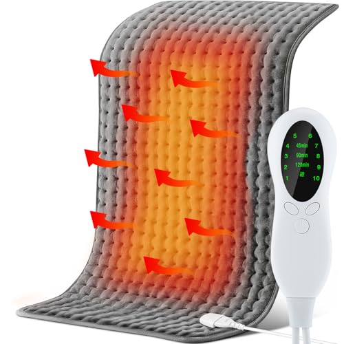 電気ホットマット 一人用 ミニホットカーペット 40x76cm タイマー機能付き 10段階温度調節速暖 過熱防止 省エネ 丸洗い可能 電気座布団 お尻/お腹/背中/肩/足/膝はホームオフィスで使用 防寒対策 日本語説明書付き PSE認証済 (40x76 cm)の商品画像（Amazon）