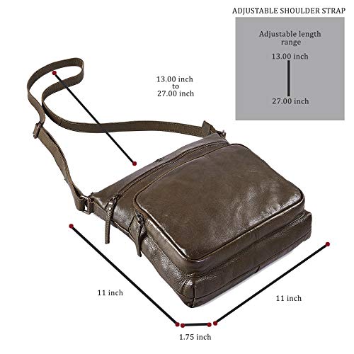 Image of Crossbody Bags for Women Genuine Leather Purse Handmade Vintage Shoulder Bag Crossover Pocketbook Adjustable Strap | Handmade