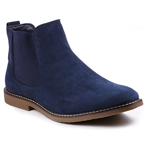Walk for Miles with Blue and Grey Chelsea Boots Men's Style 5