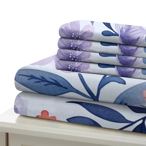 Parure de lit fleurs 3D microfibre 140x200 fermeture éclair robuste