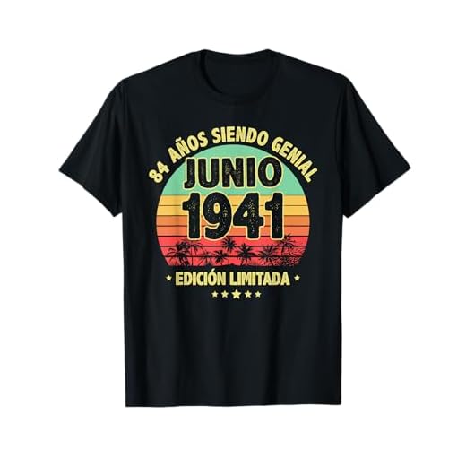 Junio 1941 84 Años Hombre Cumpleaños Regalo Junio 1941 Camiseta