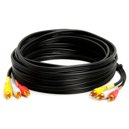 PTC 25ft 3-RCA Composite A/V (Red/Yellow/White) Cable