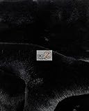 Beaver Shag Faux Fur Fabric Sold by The Yard DIY Coats Costumes Scarfs Rugs Accessories Fashion (Black)