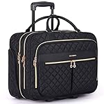 BAGSMART Rolling Laptop Bag Women, Rolling Briefcase for Women, 17.3 Inch Laptop Bag with Wheels Computer Bag Laptop Case for Work Travel Business