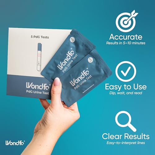Image of Wondfo PdG Urine Test- 5 Tests to Track Ovulation at Home for Women