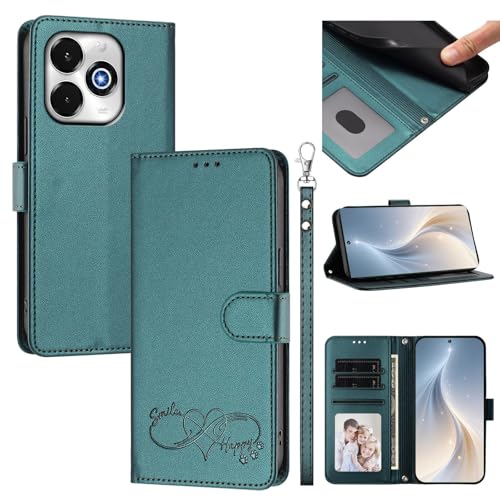 �X�}�z�P�[�X �Ή��@�� for Umidigi G100X 5G / G9X / Note 100X 5G �X�}�z�P�[�X�y�J�[�h�E�������[�X���b�g�t�� �E�H���b�g�f�U�C�� �t���b�v�X�^���h �����h�~�@�\�zGreen