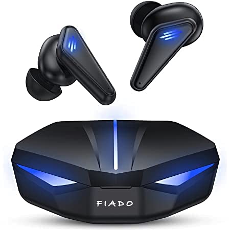 Fiado K55 Alien Gaming Tws Bluetooth Truly Wireless In Ear Earbuds With Mic Noise Reduction 65Ms Low Latency (Black)