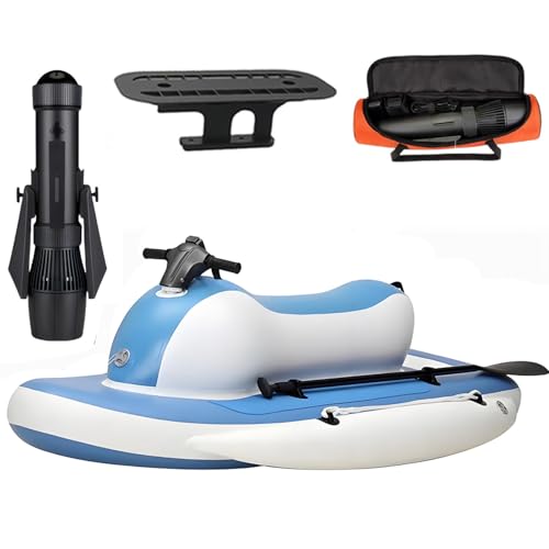 Bote Hinchable con Motor - Embarcación eléctrica para 2 Adultos, Potencia de 500W/700W, propulsor de Kayak portátil para Fiestas en la Piscina y Deportes acuáticos.
