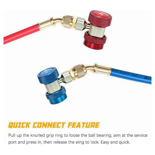 image for Apeixoto AC R134A Adapter Fittings Adjustable R134A R-134A Connector 1