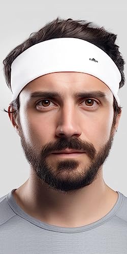 Image of Duwoni Sports Headbands for Men, Moisture Wicking Workout Headband, Sweatband Headbands for Running,Cycling,Football,Yoga,Tennis,Hiking,Hairband for Women and Men