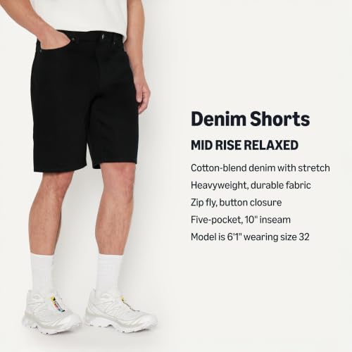 Image of Amazon Essentials Men's Rigid Relaxed-Fit Jean Shorts