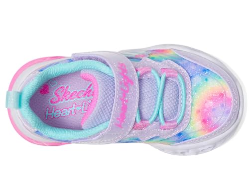 Skechers Baby Girl's Flutter Heart Lights - Groovy Swirl 303253N (Toddler) Lavender/Aqua 6 Toddler M