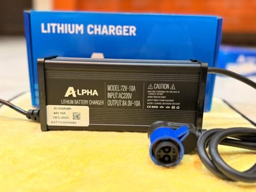 Image of Alpha 72v 10amp Charger with chagori Connector Suitable for Okinawa Paise pro /Plus | 06+10 Months Warranty