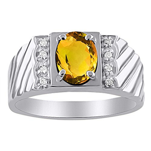 Bague citrine et diamants en argent ou or pour illuminer votre style au quotidien